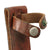Original U.S. WWII Navy Mark 2 Fighting Knife by Robeson Cutlery Company RCC with Leather Scabbard and Guard Marked