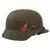 Original German WWII Relic Condition Heer Army M35 Double Decal Helmet with Partial Liner and Chinstrap - Size 64 Shell Original Items