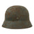 Original German WWII Relic Condition Heer Army M35 Double Decal Helmet with Partial Liner and Chinstrap - Size 64 Shell Original Items