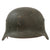 Original German WWII Heer Army Single Decal M35 Helmet with Period Replacement Italian Liner - Stamped ET62 Original Items