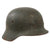 Original German WWII Heer Army Single Decal M35 Helmet with Period Replacement Italian Liner - Stamped ET62 Original Items