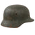 Original German WWII Heer Army Single Decal M35 Helmet with Period Replacement Italian Liner - Stamped ET62 Original Items