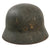 Original German WWII Heer Army Single Decal M35 Helmet with Period Replacement Italian Liner - Stamped ET62 Original Items