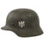 Original German WWII Heer Army Single Decal M35 Helmet with Period Replacement Italian Liner - Stamped ET62 Original Items