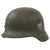 Original German WWII Heer Army Single Decal M35 Helmet with Period Replacement Italian Liner - Stamped ET62 Original Items