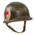 Original U.S. Korean War Medic M1 McCord Fixed Bale Front Seam Helmet with CAPAC Liner Original Items