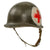 Original U.S. Korean War Medic M1 McCord Fixed Bale Front Seam Helmet with CAPAC Liner Original Items