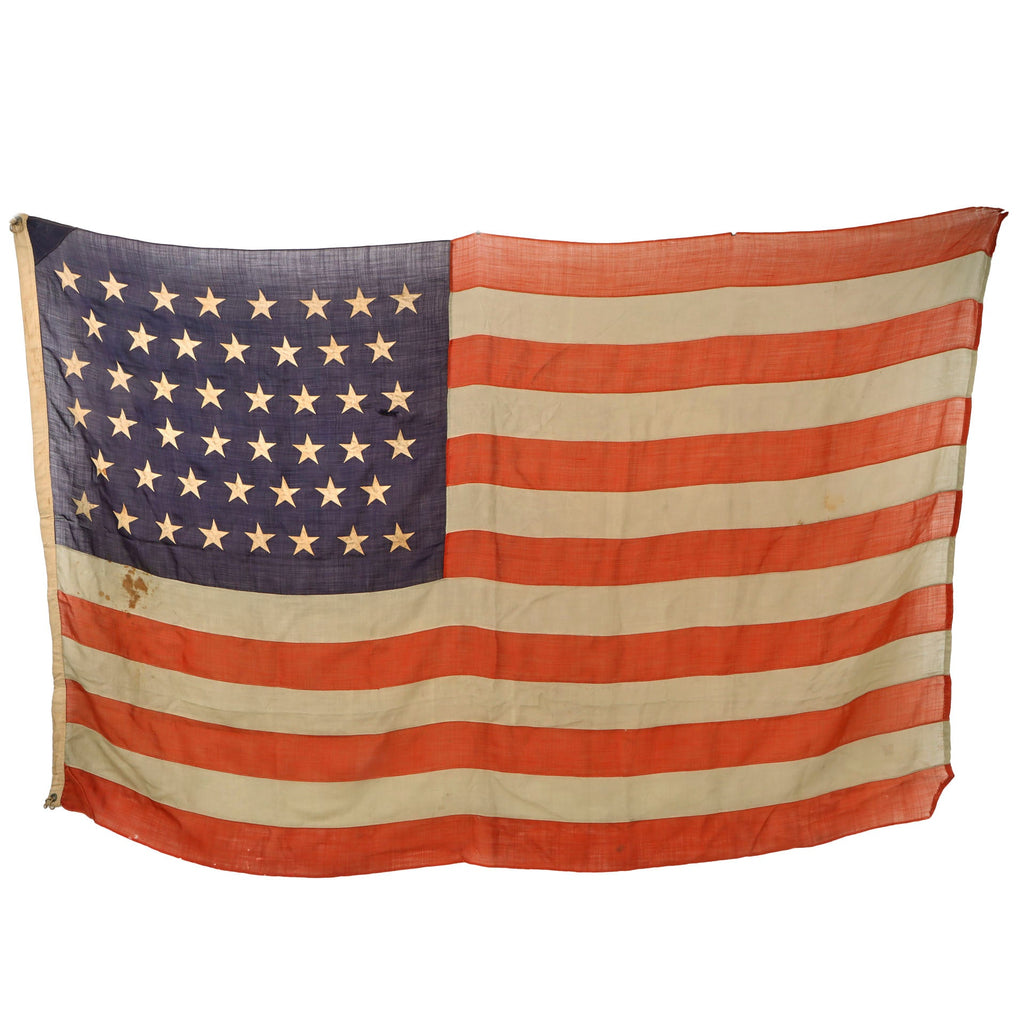 Original U.S. Pre-WWI 1907-1912 46 Star Multi-Piece Cloth National Flag - 5 x 7½ Feet Original Items