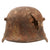 Original Imperial German WWI Extremely Rare Early “Square Dip” M16 Stahlhelm Relic Helmet with Shrapnel Damage