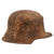Original Imperial German WWI Extremely Rare Early “Square Dip” M16 Stahlhelm Relic Helmet with Shrapnel Damage