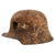 Original Imperial German WWI Extremely Rare Early “Square Dip” M16 Stahlhelm Relic Helmet with Shrapnel Damage