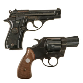 U.S. Cold War Replica .357 Revolver and Beretta 84 Cap Plug-Firing Pistols by Marushin & MGC Japan with Magazines