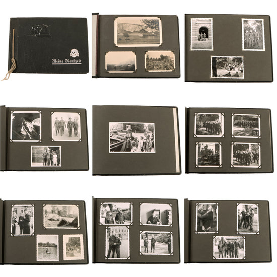 Original German WWII Waffen SS "War Memories" Personal Photo Album with French Campaign Pictures and More - 59 Photos