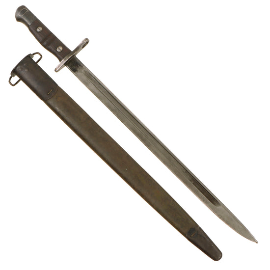 Original U.S. WWI P1913 Enfield Rifle & Trench Gun Bayonet by Remington with M1917 Scabbard - Dated June 1917