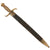 Original Imperial German M1849 Faschinenmesser Artillery Short Sword by F.A. Hermes of Solingen with Scabbard & Bavarian Artillery School Markings - Dated 1897 - Very Rare
