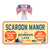 Original U.S. WWII “Remember Pearl Harbor” Scaroon Manor License Plate & License Plate Topper - Excellent