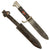 Original German Pre-WWII HJ Youth Fahrtenmesser Knife by Ed. Wüsthof of Solingen with Motto, Shortened Blade, and Scabbard