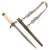 Original German WWII Heer Army Officer Dagger with Ivoroid Grip, Scabbard and Hanger - Excellent Unmarked Blade