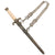 Original German WWII Heer Army Officer Dagger with Ivoroid Grip, Scabbard and Hanger - Excellent Unmarked Blade