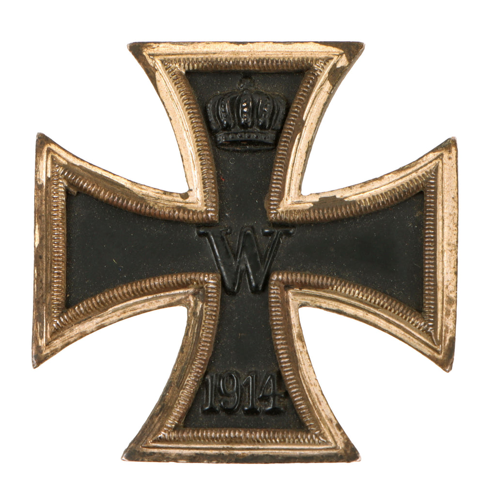 Original Imperial German WWI Kaiserlichemarine Issue Prussian Non-Magnetic Iron Cross First Class 1914 with Pinback