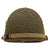 Original U.S. WWII M1 McCord Front Seam Swivel Bale Helmet with Helmet Net & Westinghouse Liner