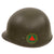 Original U.S. WWII M1 McCord Front Seam Swivel Bale Helmet with Helmet Net & Westinghouse Liner