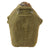 Original U.S. WWII Named 1st Pattern USMC Canteen Cover with Durasnaps and Black Porcelainized Canteen