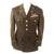 Original U.S. WWII 81st Infantry Division “Wildcats” Officer’s Uniform Group with Bronze Star & Invasion Arrowhead Ribbon Bars - Two Jackets & Shirt Original Items