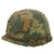 Original U.S. Vietnam War M1 Helmet with Named Mitchell Pattern Camouflage Cover and Depot-Refurbished WWII MSA Liner