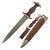 Original German Early WWII SA Dagger by Paul F. Dick of Esslingen with Scabbard, Hanger, and Belt Loop Original Items