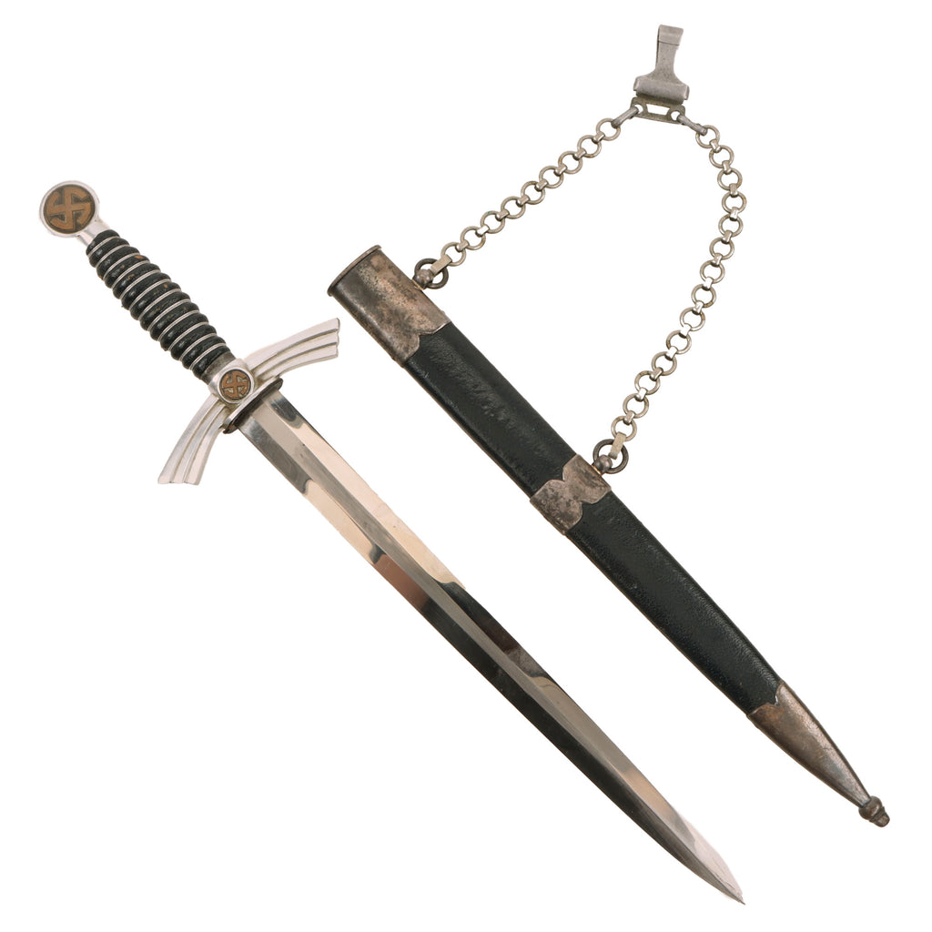 Original German WWII Transitional 1st Model Luftwaffe Dagger by Lauterjung & Sohn PUMA with Scabbard and Hanger