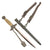 Original German WWII 2nd Model Luftwaffe Dagger with Unmarked Blade, Scabbard, Partial Hanger, and Portepee
