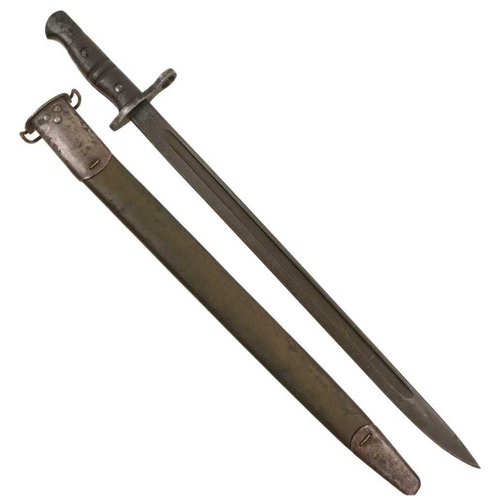 Original U.S. WWI M1917 Enfield Rifle & Trench Gun Bayonet by Remington with 1918-Dated Scabbard by Jewell - Dated 1917
