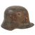 Original Imperial German WWI Rare Large Size Battle Damaged M16 Stahlhelm Helmet Shell with Ship Home Stamp Remnants - Marked TJ68