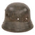 Original Imperial German WWI Rare Large Size Battle Damaged M16 Stahlhelm Helmet Shell with Ship Home Stamp Remnants - Marked TJ68