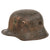 Original Imperial German WWI Rare Large Size Battle Damaged M16 Stahlhelm Helmet Shell with Ship Home Stamp Remnants - Marked TJ68