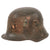 Original Imperial German WWI Rare Large Size Battle Damaged M16 Stahlhelm Helmet Shell with Ship Home Stamp Remnants - Marked TJ68