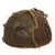 Original British WWII HSAT MKII Paratrooper Helmet with Post-War Liner, Mk. I Chinstraps, Original Two-Color Net & Scrim