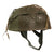 Original British WWII HSAT MKII Paratrooper Helmet with Post-War Liner, Mk. I Chinstraps, Original Two-Color Net & Scrim