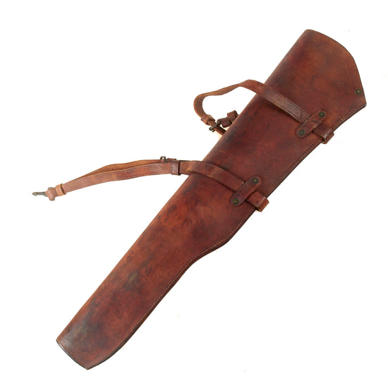 Original U.S. WWII 1942 Dated M1 Garand Rifle Leather Jeep Scabbard by Boyt