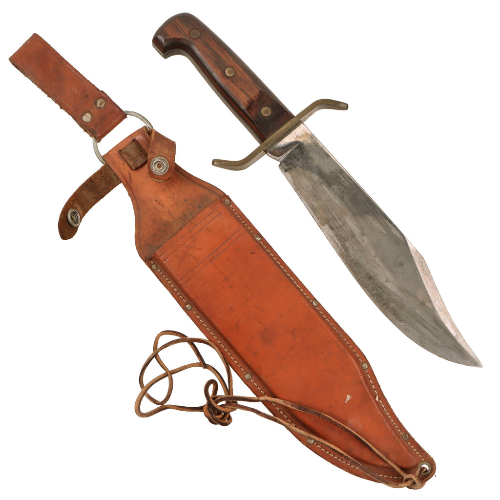 Original U.S. Vietnam War Era W49 Western Bowie Knife With Correct Leather Sheath