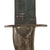 Original U.S. WWII USMC Early Blade-Marked Mark 2 KA-BAR Fighting Knife with Theater-Replaced Goat Horn Grip in Leather Sheath