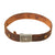 Original German WWII Early Heer Army EM/NCO Leather USGI Souvenir Hate Belt with Pebbled Aluminum Buckle