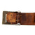 Original German WWII Early Heer Army EM/NCO Leather USGI Souvenir Hate Belt with Pebbled Aluminum Buckle