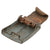 Original German WWII Rare Luftschutz Air Raid Protection EM/NCO Painted Steel Belt Buckle with 1942 Dated Leather Tab