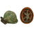 Original U.S. Vietnam War M1 Helmet with PRT-4 / PRR-9 Squad Radio Set & Camouflage Cover