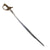 Original U.S. Civil War M1850 Foot Officer Sword with Wire-Wrapped Sharkskin Grip & Etched Plated Blade - Likely Imported Blade