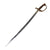 Original U.S. Civil War M1850 Foot Officer Sword with Wire-Wrapped Sharkskin Grip & Etched Plated Blade - Likely Imported Blade