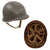 Original WWII U.S. Named Navy Late War Painted Rear Seam Swivel Bale McCord M1 Helmet Complete with Depot-Repaired Riveted Chinstrap & Firestone Liner