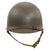 Original WWII U.S. Named Navy Late War Painted Rear Seam Swivel Bale McCord M1 Helmet Complete with Depot-Repaired Riveted Chinstrap & Firestone Liner